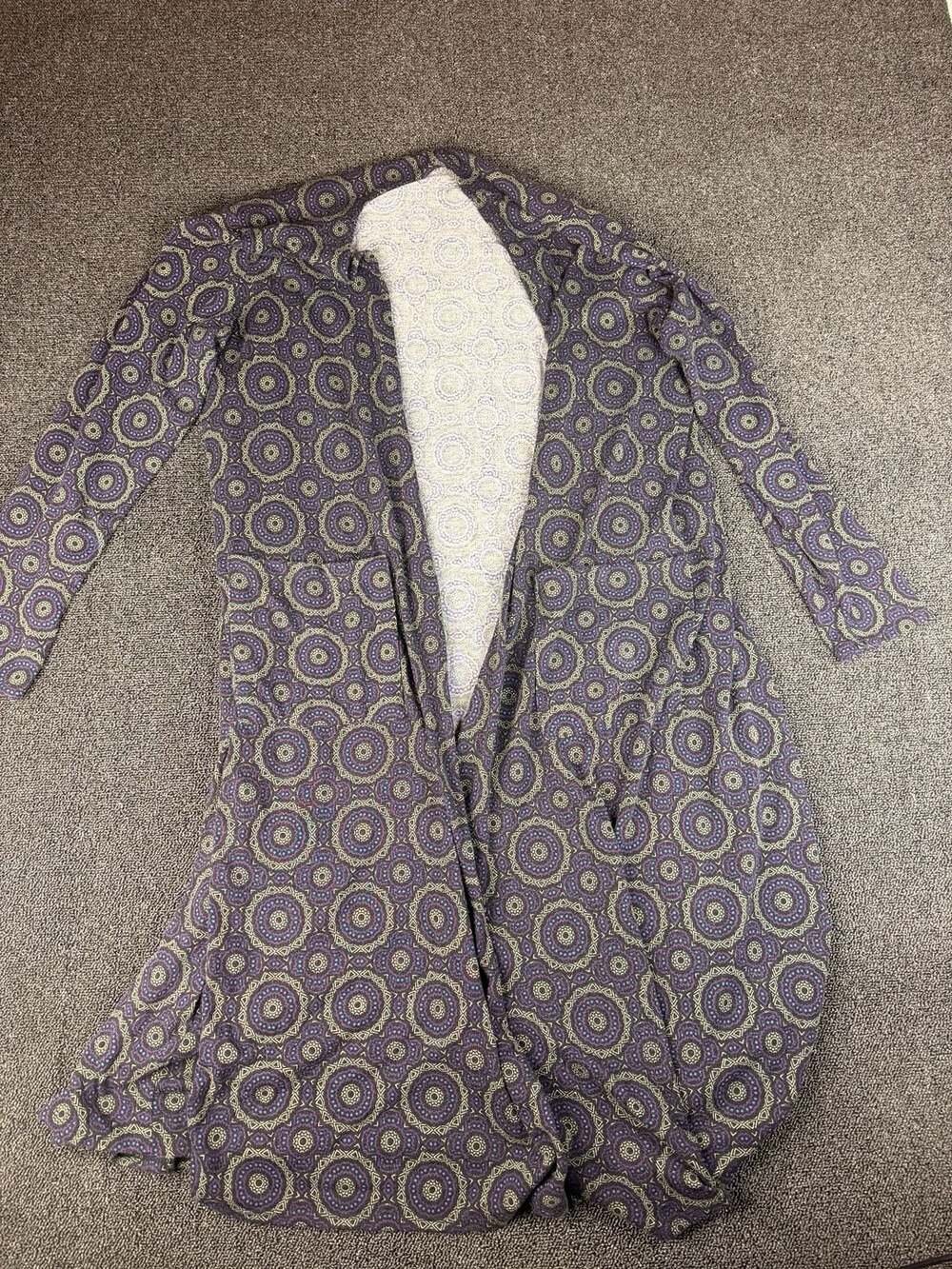 LuLaRoe Cardigan Size XL Purple Geometric Mandala Long Sleeve Open Front